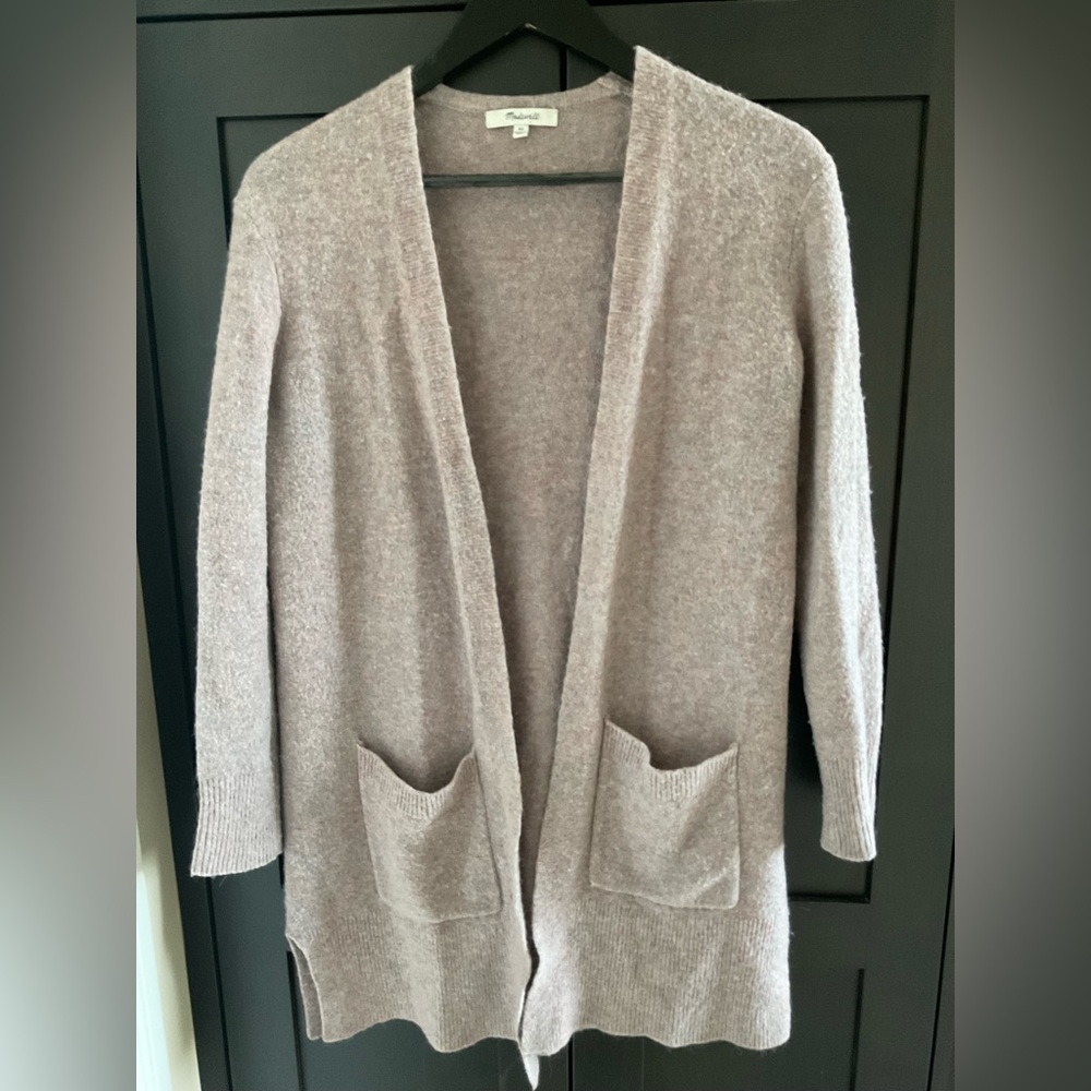 🍇 Madewell Women XS Merino/Alpaca Wool Blend Heathered Boysenberry Cardigan